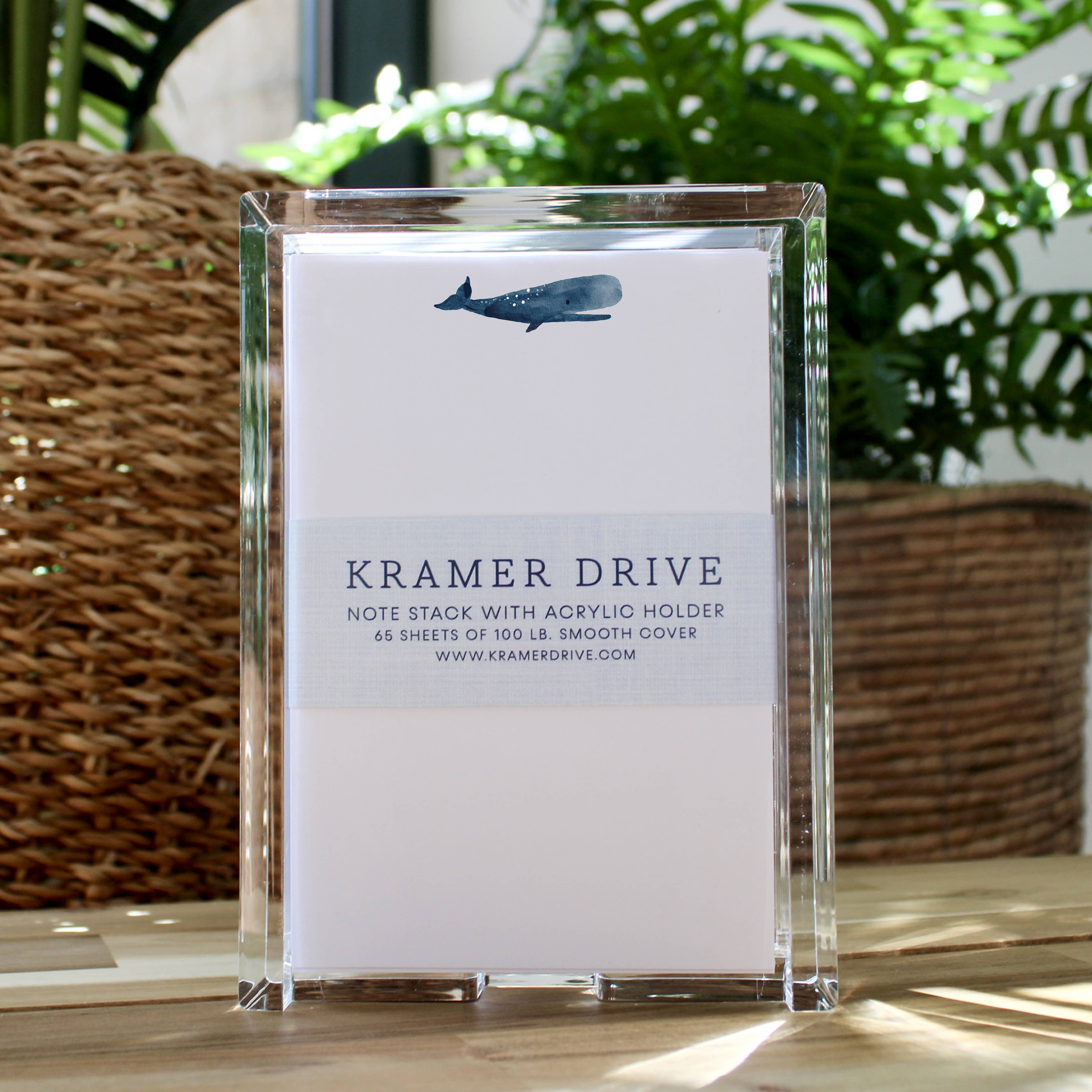 Kramer Drive - Wholesale Stationery/Notecard Set - Whale Watercolor Note Stack