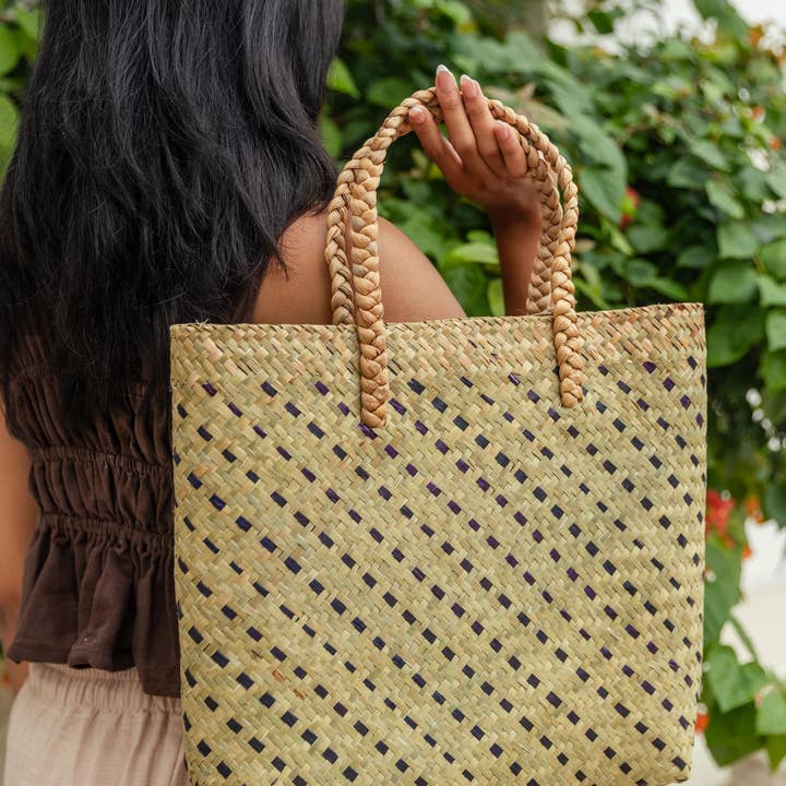 Village Thrive - Wholesale Beach Bag - Cove Rattan Beach Tote Bag9