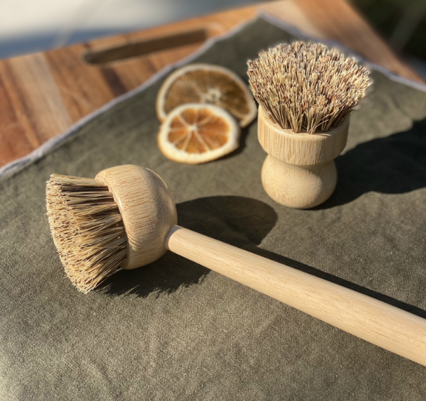 Tilley + Me - Wholesale Cleaning Brush - Sustainable Bamboo Pot Scrubber with Handle1