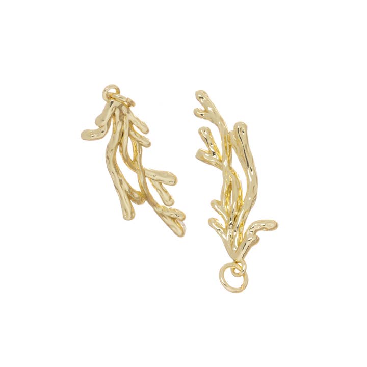 Jewel Pledge - Wholesale Individual Charm/Pendant - Ocean Coral Branch Charm for Necklace and Earrings CPG27492