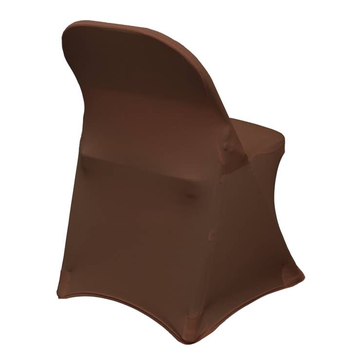 YOUR CHAIR COVERS - Wholesale Chair/Sofa Slipcover - Stretch Spandex Folding Chair Cover Chocolate Brown