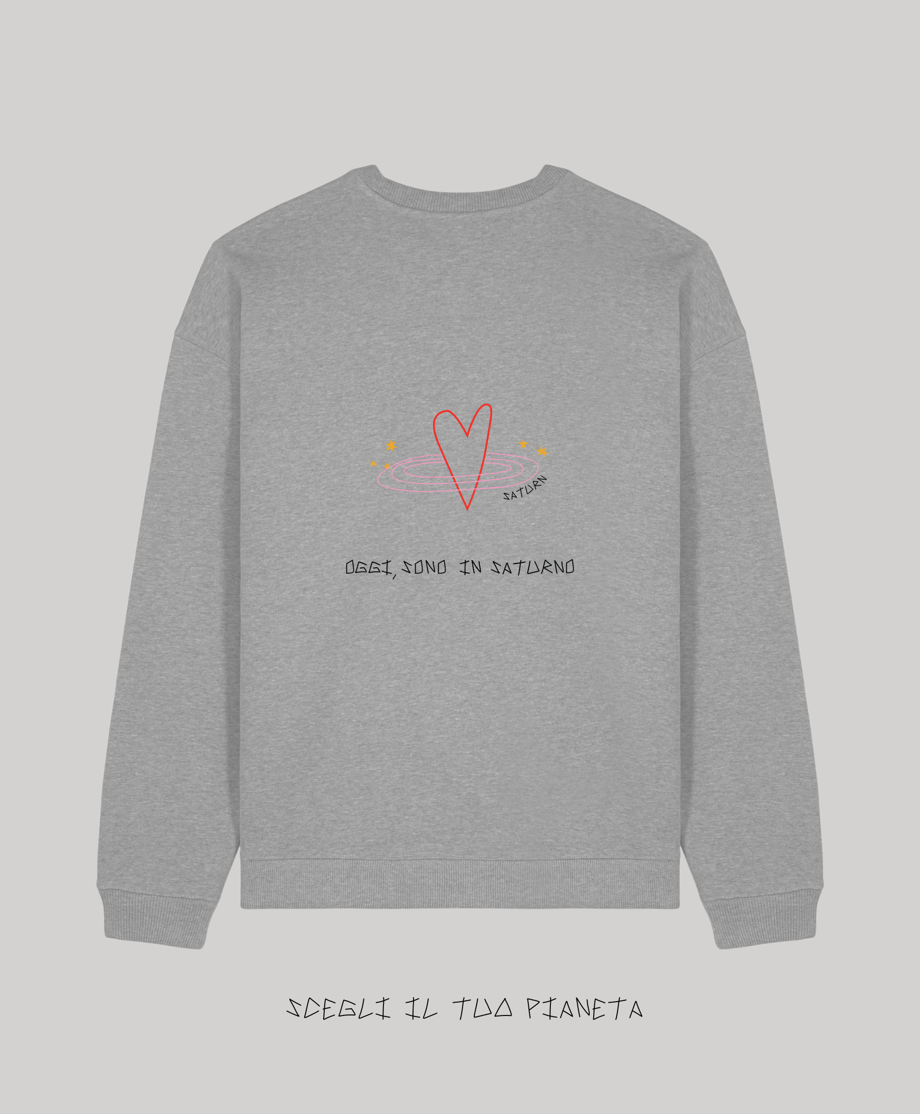 Giorgia Fratta - Wholesale Sweatshirt - Women's - Heather Grey Embroidered Crewneck Sweatshirt Made in Italy6