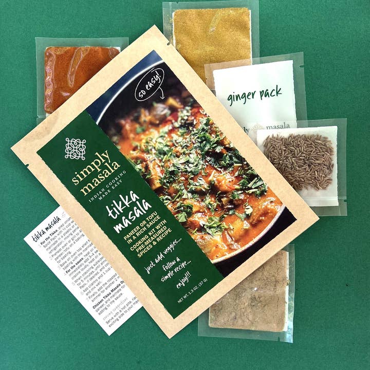 Simply Masala - Wholesale DIY Food Kit - Indian Spice Kit - Tikka Masala Premeasured Spices + Recipe