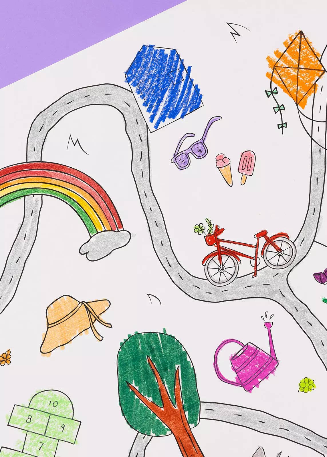 Coco Village - Wholesale Coloring Mat - Kids & Baby - Detachable Seasons Sticky Coloring Poster Roll - 6 sheets3