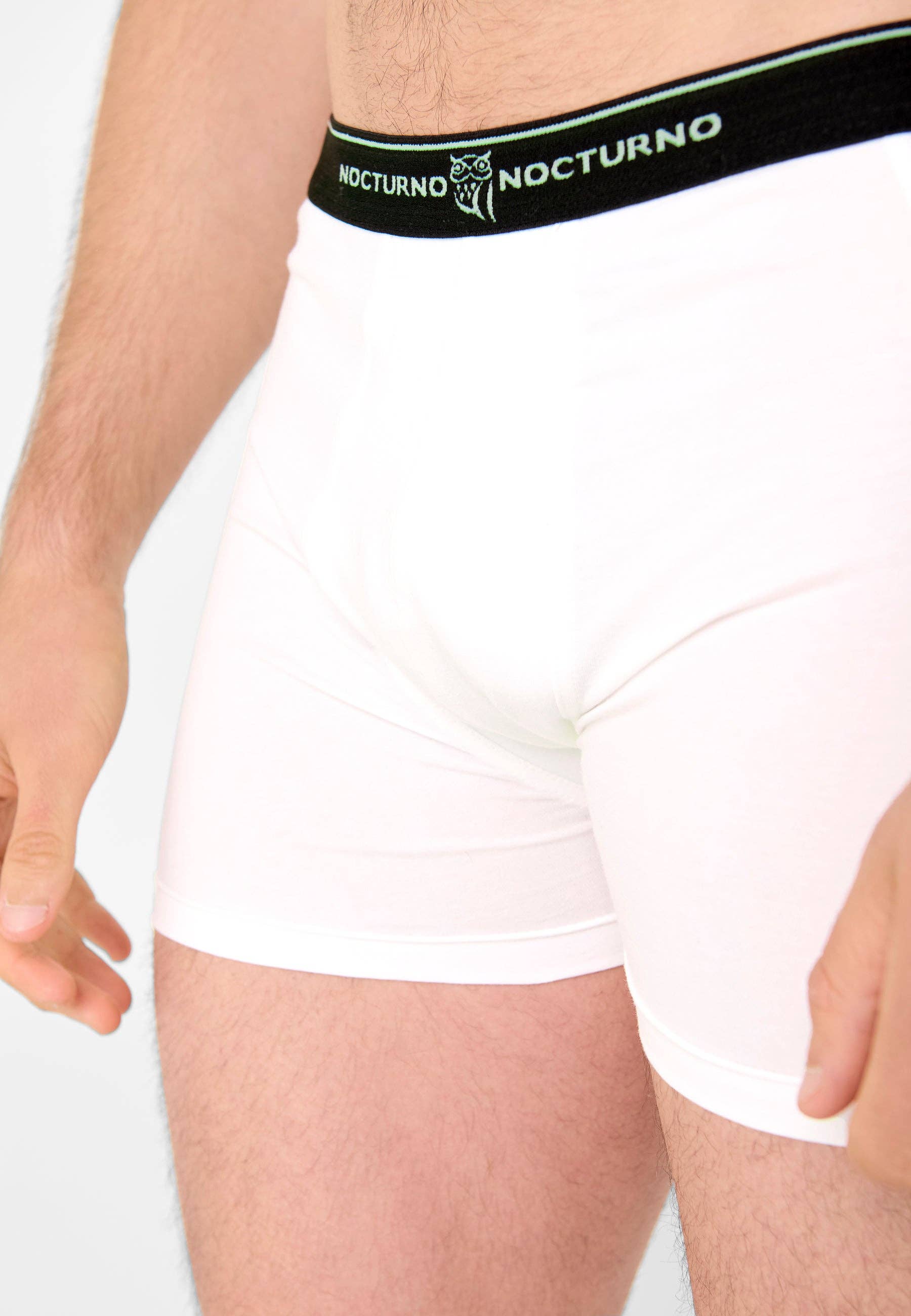 Blank Pack 2 Solid Knit Boxer Shorts White/Black - White 7700 for wholesale on Faire5