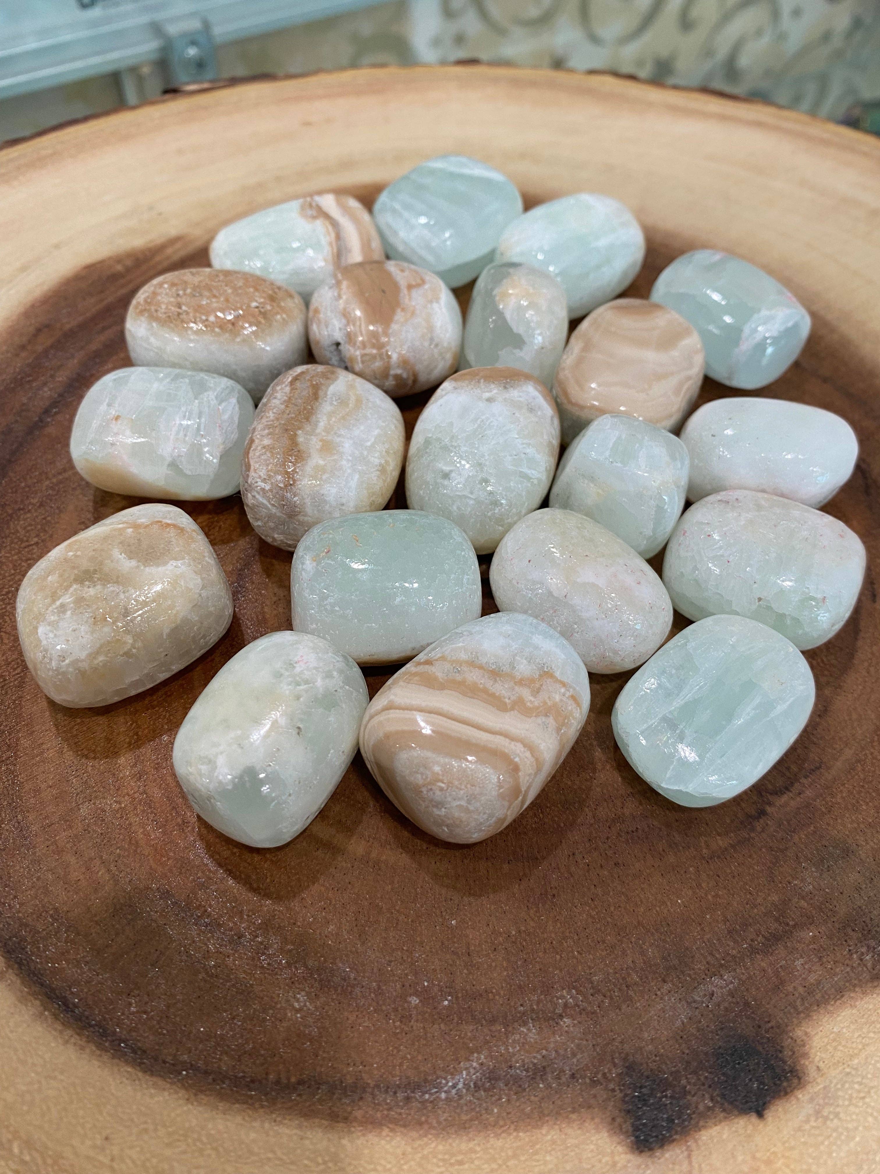 Moonbeam Healing – wholesale Spiritual stone/crystal – Caribbean Calcite Tumbled3