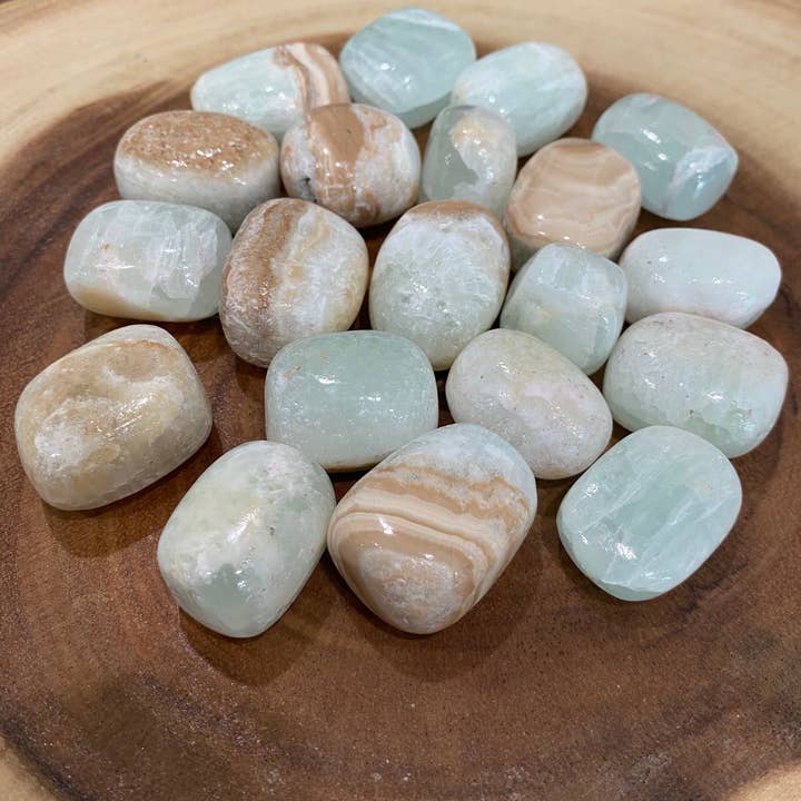 Moonbeam Healing – wholesale Spiritual stone/crystal – Caribbean Calcite Tumbled3