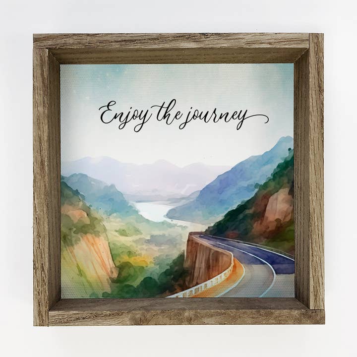 Geniet van de reis - Framed Nature Wall Art - Cabin Wall Art voor wholesale door Hangout Home