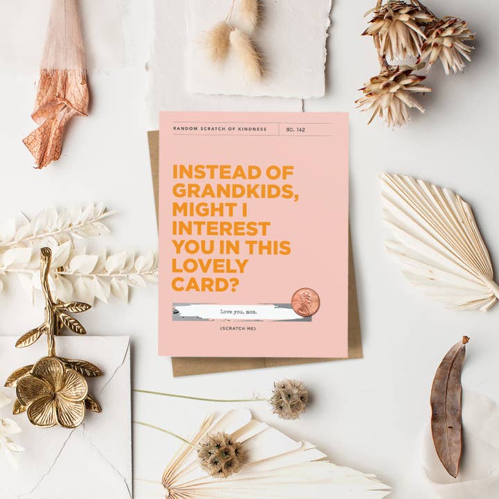 Inklings Paperie - Wholesale Mother’s Day card - Scratch-off Card - Instead of Grandkids -Mother's Day2