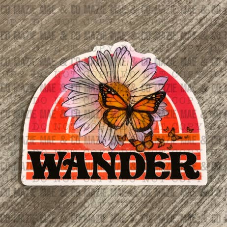Wander Sticker for wholesale by Mazie Mae & Co