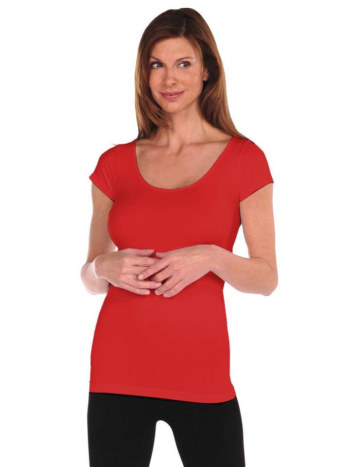 TINA Stephens Italy/Tees By Tina - Wholesale T-Shirt - Women's - Seamless Cap Sleeve (400CS)2