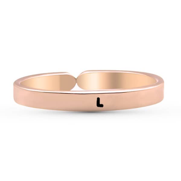 Camilla Limón - Wholesale Band/Stacked Ring - Initial Adjustable, Personalized, Engraved Stacking Ring36