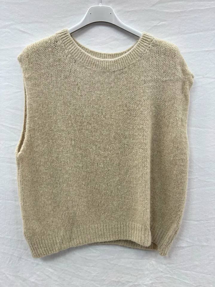 Mimi & Gogo - Wholesale Knit Sweater - Women's - Sleeveless Baby Alpaca Sweater @35552_PulSMAlpaga1