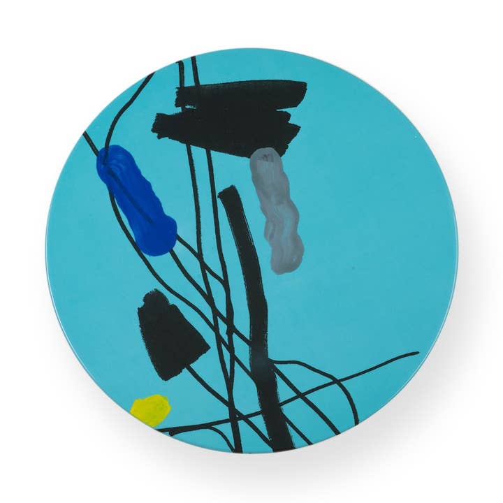 Hand painted earthenware platter (Platter 27) for wholesale by 1882 Ltd.