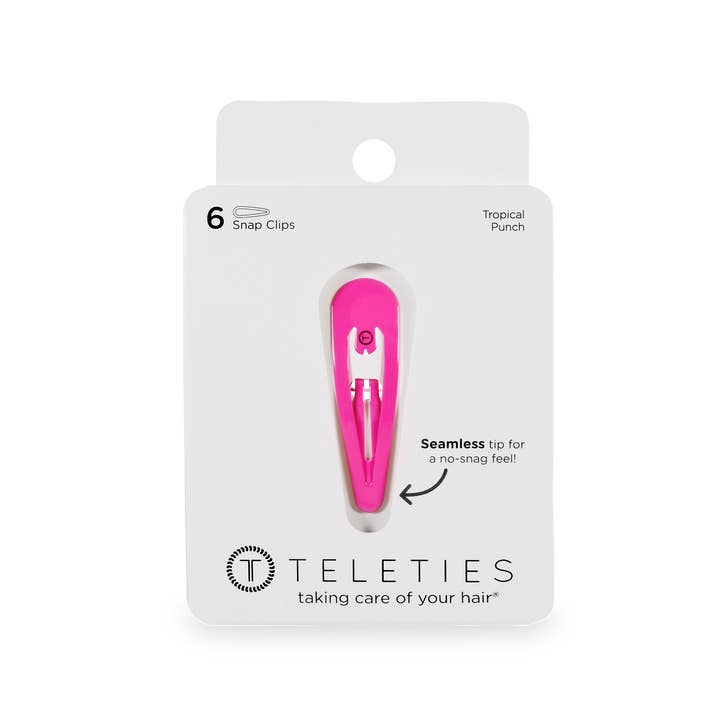 TELETIES - Wholesale Hair Clip - Women's - Snap Clip | Tropical Punch | 6 Count1