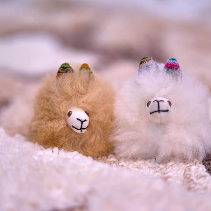 Terra Natural Designs - Venta al por mayor Llavero - Unisex - Llavero de alpaca con pompones en forma de cabeza de llama - Juego de 41