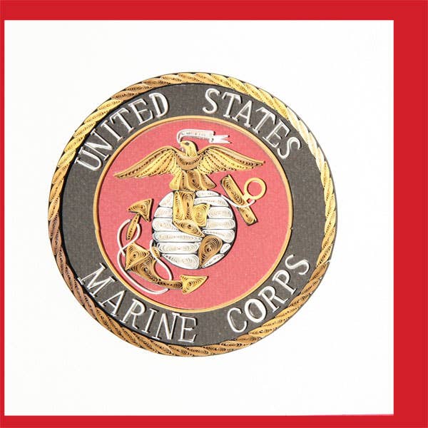 US-MARINE Quilling Card for wholesale by YoderDo Quilling Greeting Cards
