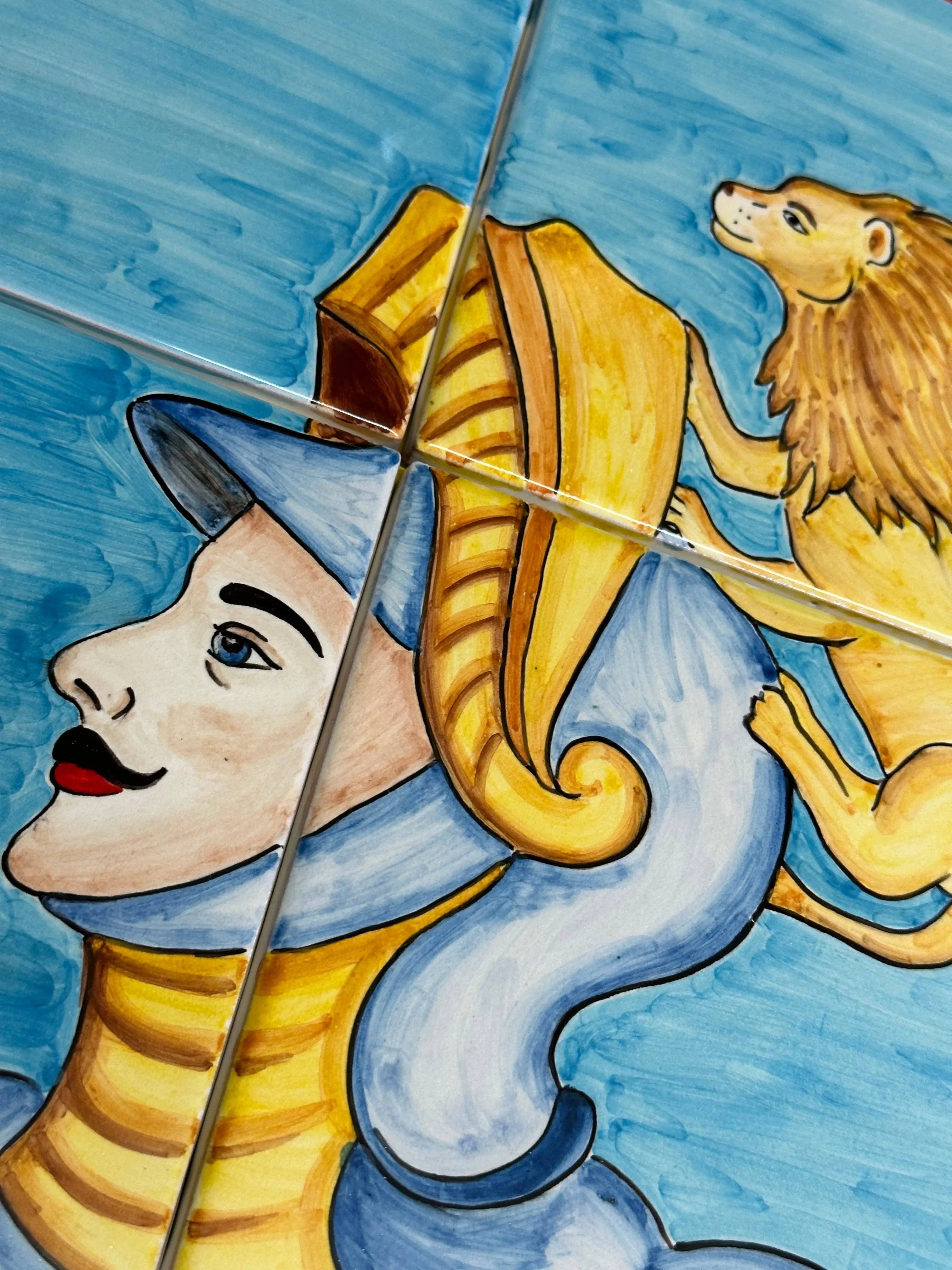 DD Ceramiche Siciliane - Wholesale Wall Tile - Paladino Ceramica Caltagirone Mosaic Panel cm 60x60 Hand-decorated tiles5