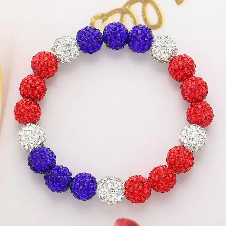 Sensibling Corp. – wholesale Beaded bracelet – Shamballa Ball Beaded Stretch Bracelet20