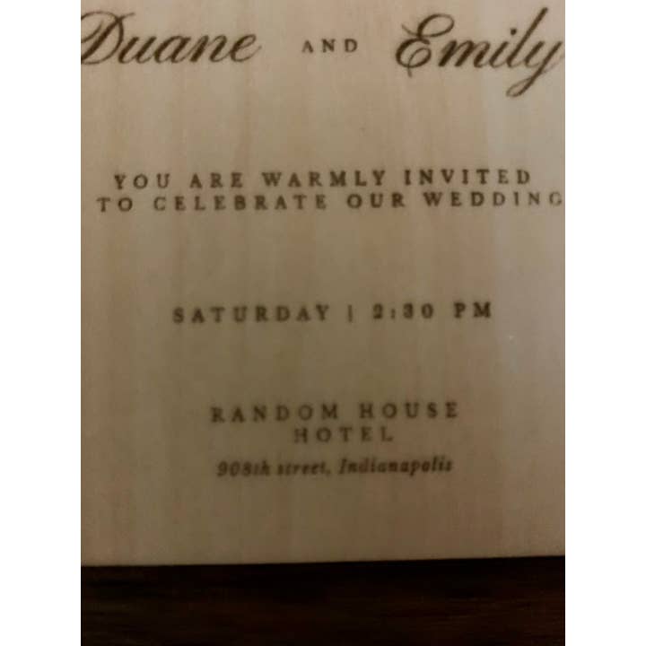 Peterson Family Farm - Wholesale Invitations - Wooden Wedding Invitation- Wedding Invite