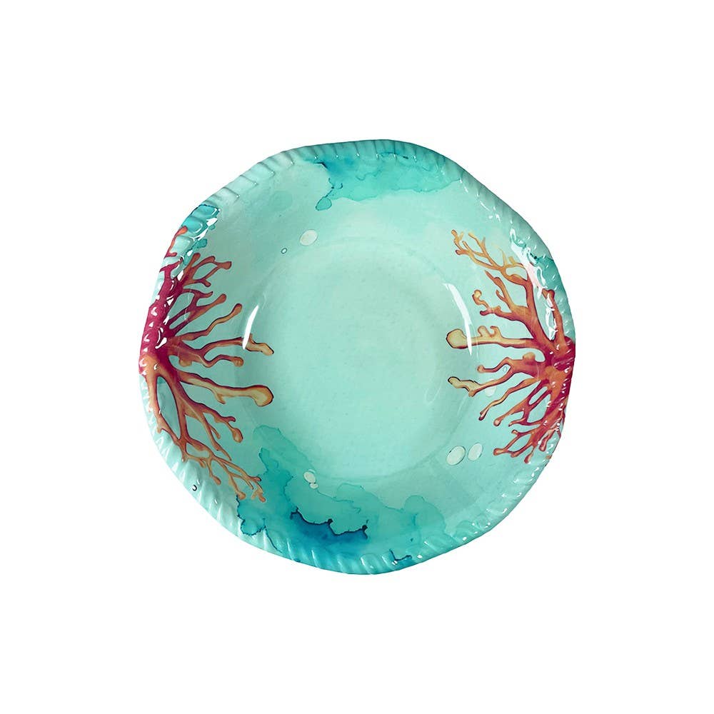 AULICA – Großhandel Essteller – Tiefer Teller aus korallenrotem Melamin 20x20x5,5cm0