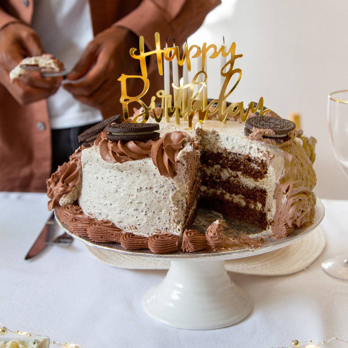 Talking Tables USA - Wholesale Cake/Cupcake Topper - Rose Happy Birthday Cake Topper | Birthday Party |2