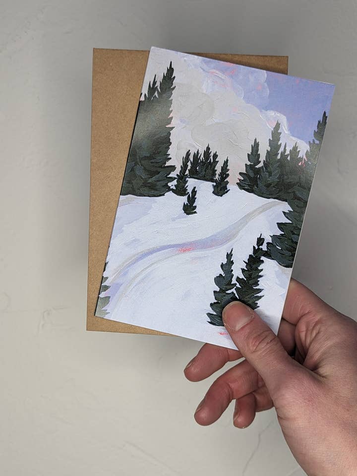 Carte de vœux Backcountry on Mount Baldy pour la vente par Erika Donaghy Creative Studio