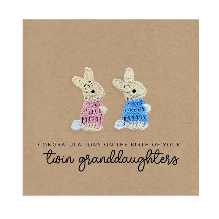 Grattis till födseln av ert tvillingbarnbarn för wholesale av Fifi's Handcrafted