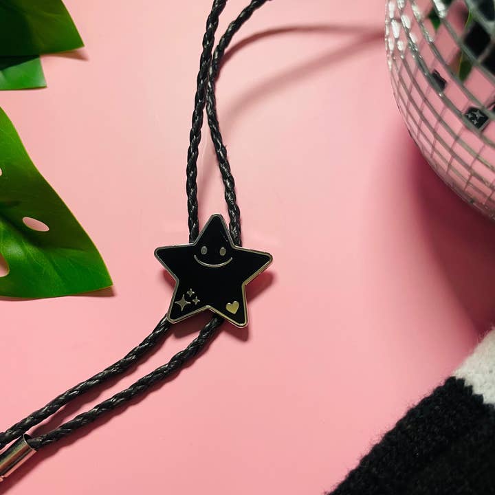 Drawings by Nicole - Wholesale Jewelry - Men's - Smiley Star Bolo Ties, jewelry for him her unisex necklace