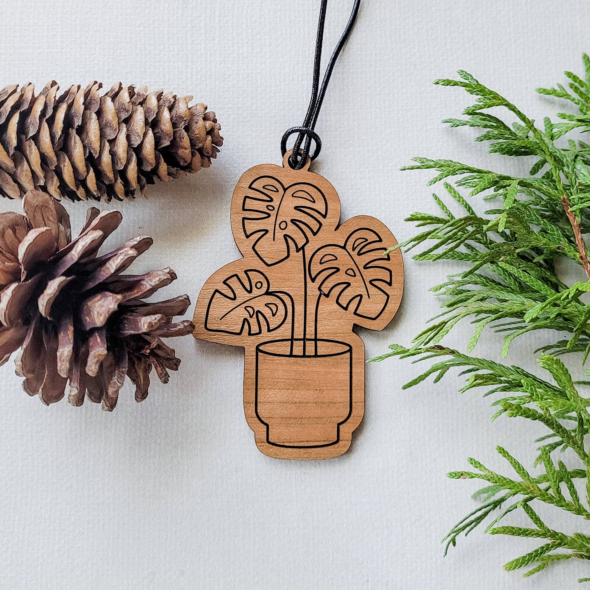Leaf & Node - Vente Objets de décoration - Décorations de Noël pour plantes d'intérieur - 9 motifs originaux (bois)0