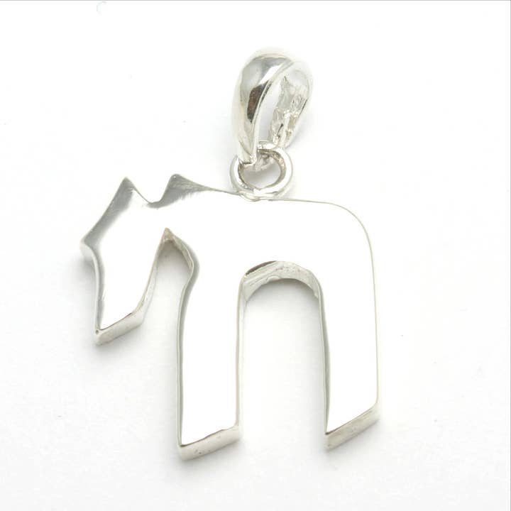 Kettenanhänger aus Sterlingsilber, massiv, groß, modern für den Großhandel von Bareket Fine Jewelry