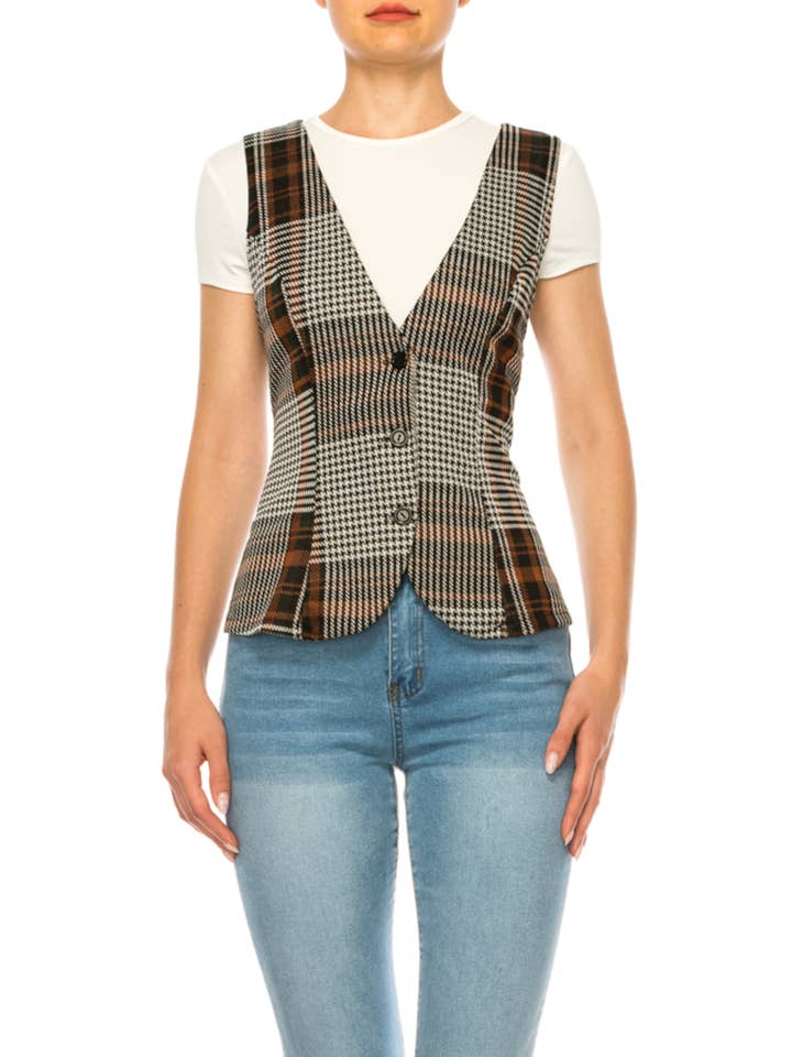 MOA COLLECTION – wholesale Suit vest – Women′s – Women's Dressy Casual Racerback Vest Tuxedo Suit Waistcoat15