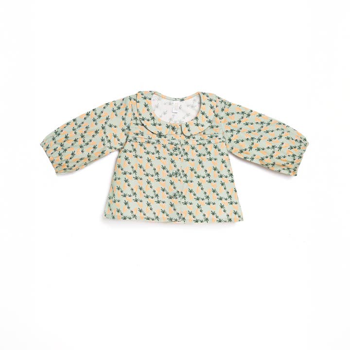 Cutie Pie Top | Green and Orange Carrots for wholesale by Princess and Papa