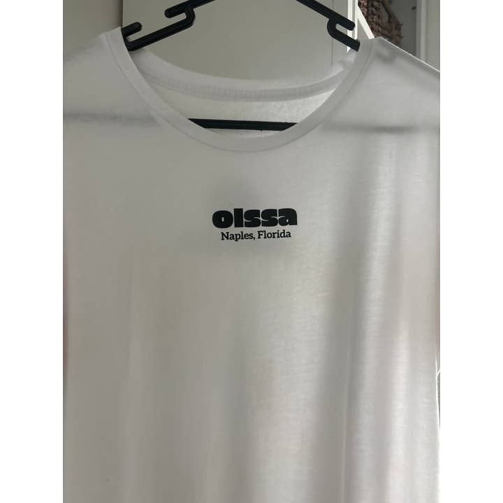 Organic cotton blend t-shirt with front center logo for wholesale by OLSSA