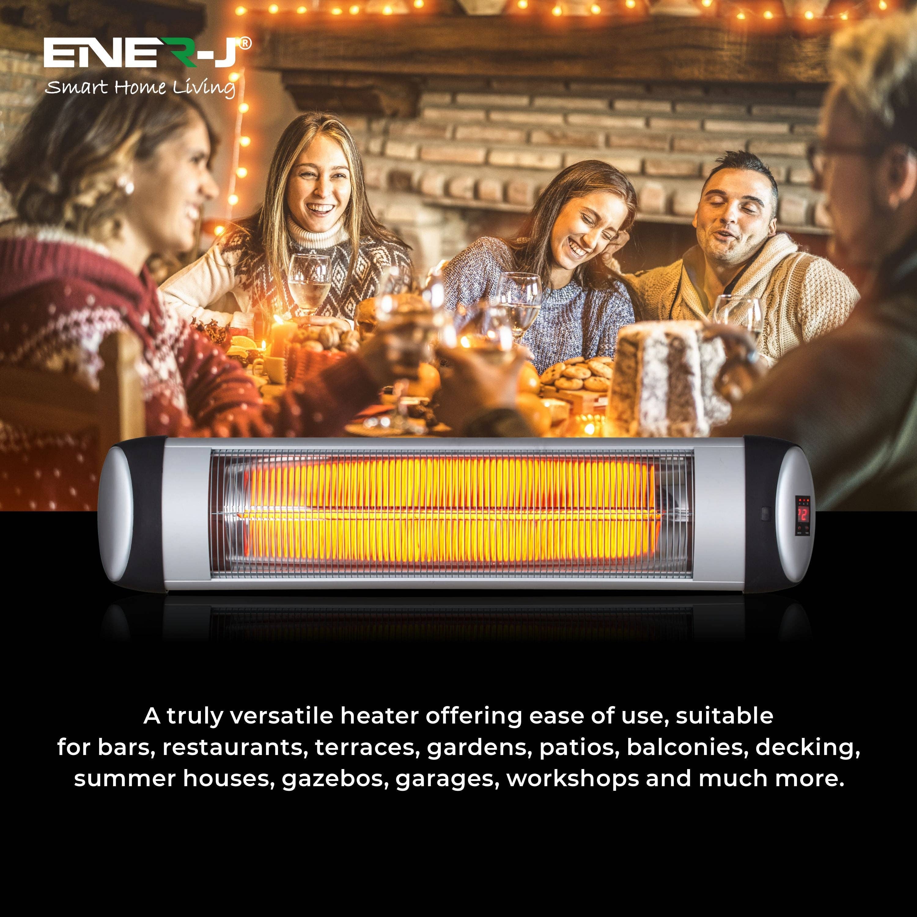 ENER-J - Wholesale Outdoor Ornament/Decor - 3000W Wall mounted Patio Heater with 3 Heat Settings3