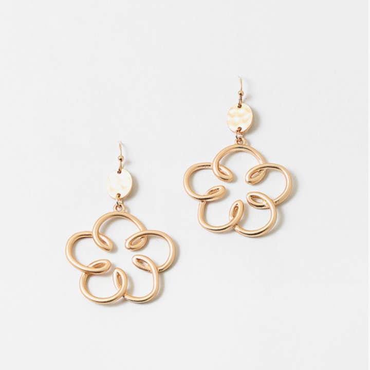 Brincos de Flor Retro Matte por atacado de Stitch and Stone
