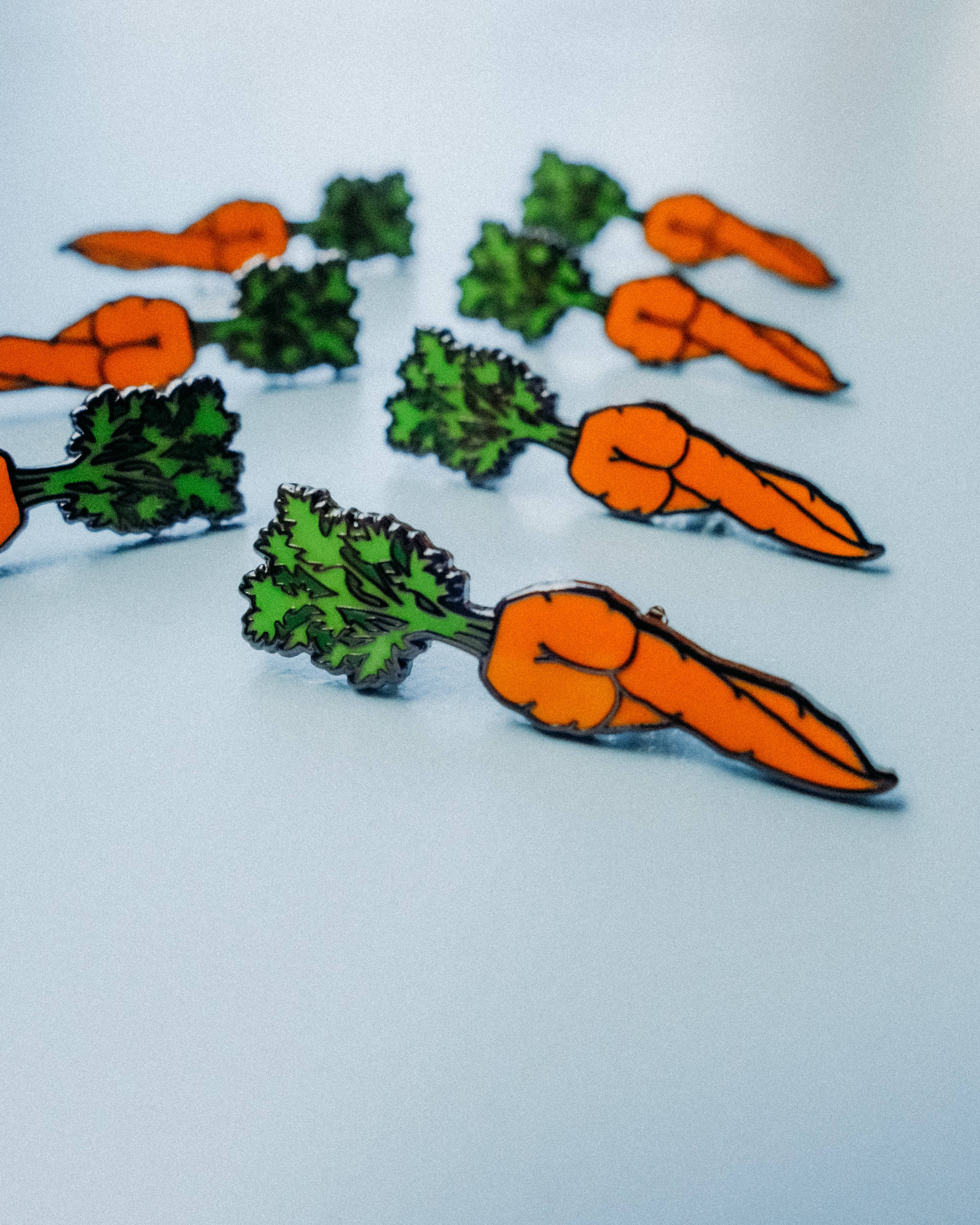 Cheeky Art Studio - Wholesale Lapel Pin/Button - Carrot Booty Hard Enamel Pin3