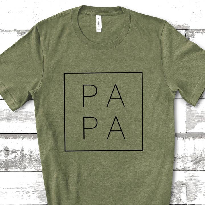 PAPA Square - t-shirt voor uniseks voor wholesale door GirliesGalore