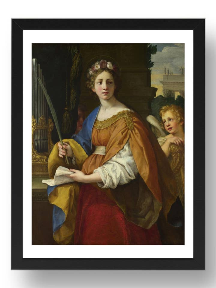Pietro da Cortona: Saint Cecilia, Poster in 17x13"(A3) Frame for wholesale by PERIOD PRINTS