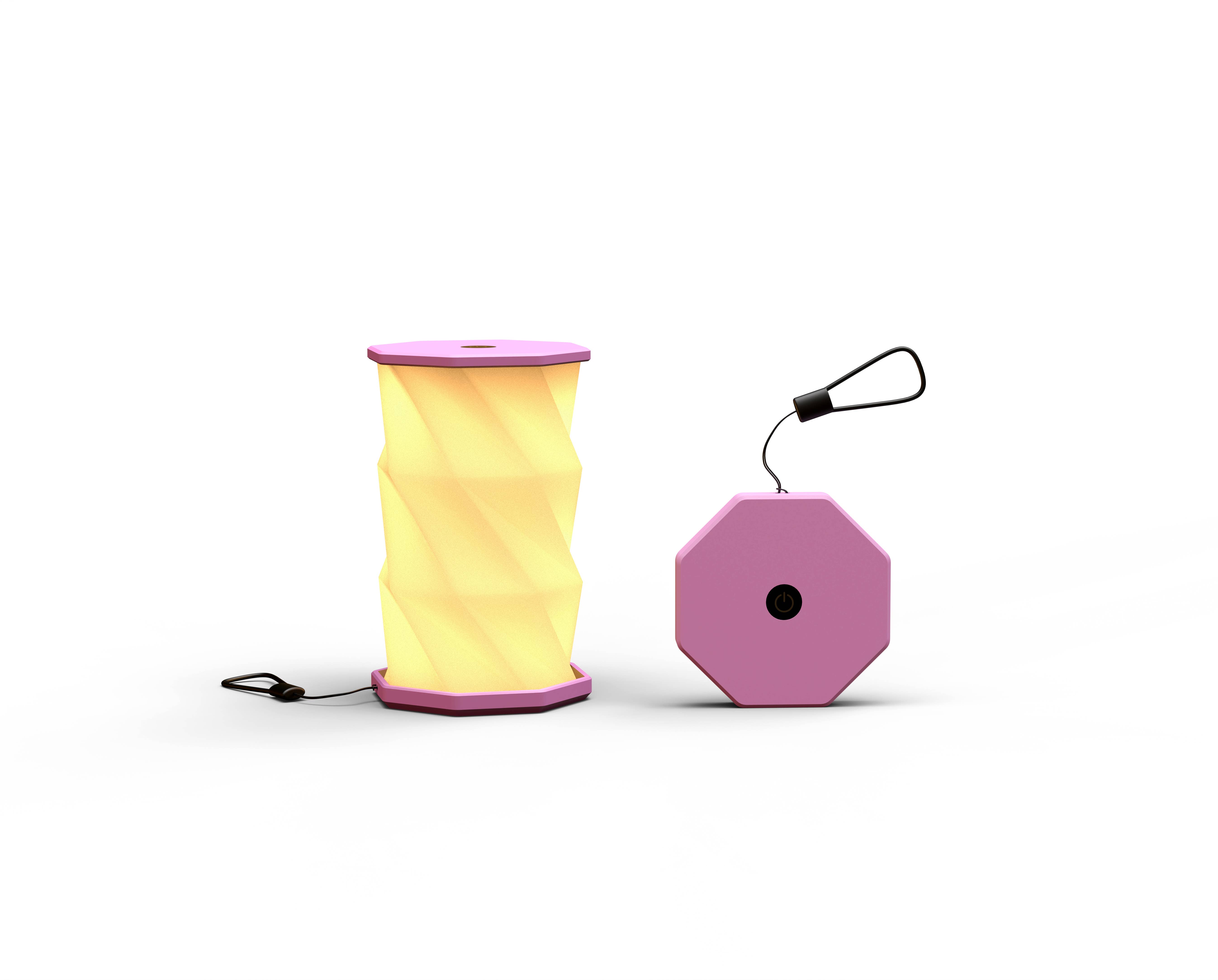 Illumates - Wholesale Accent/Desk Lamp - Illumates Blush Mini Folding Lamp