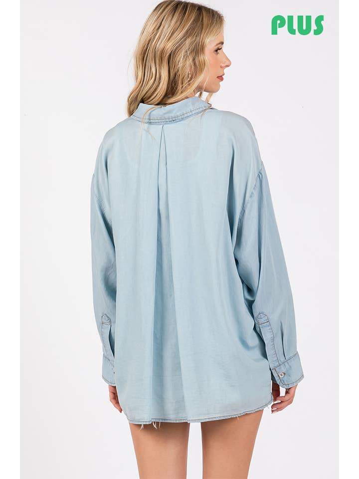 ZiA Apparel – Engroshandel Skjorte med buttondown – til kvinder – V-UDSKÆRING REVERSKRAVE PLUS SIZE SKJORTE5