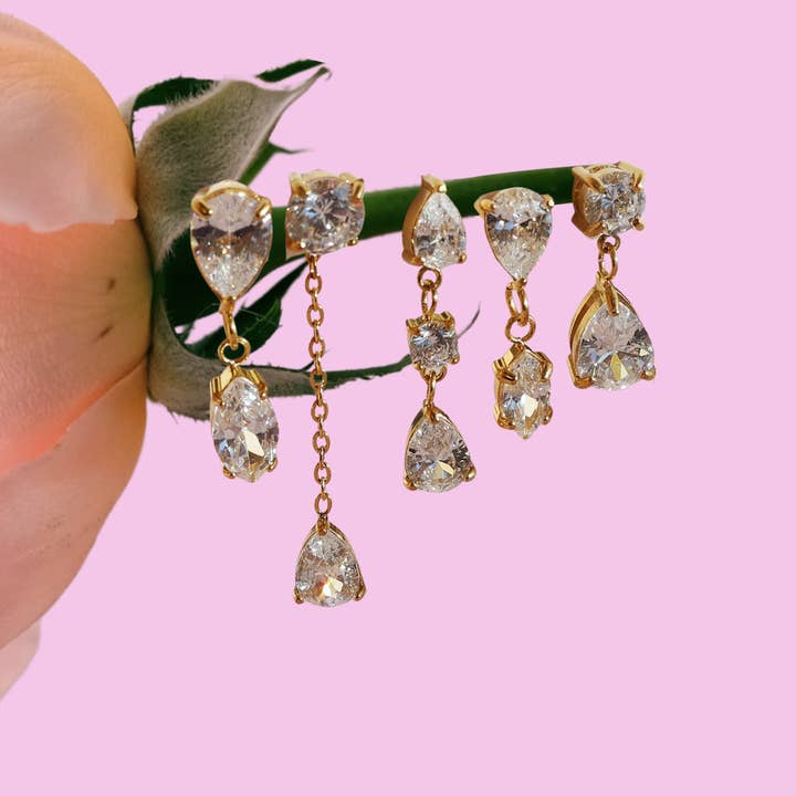 Barnabas - Swarovski Style Crystal Earrings for wholesale by MeloMelo