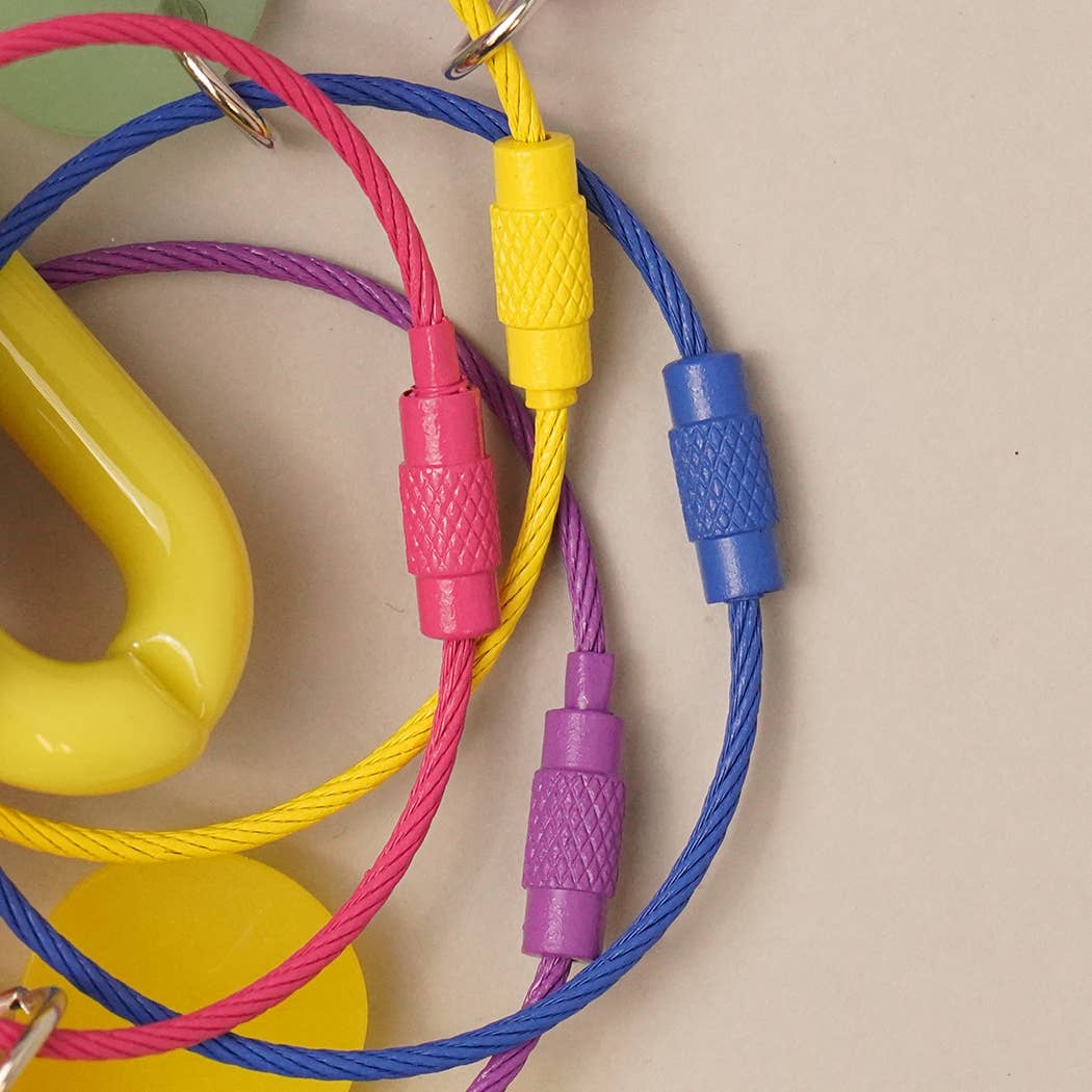 Fashion City - Wholesale Keychain - Women's - Happy Face Flower Chunky Chain Keyring Bag Charm11