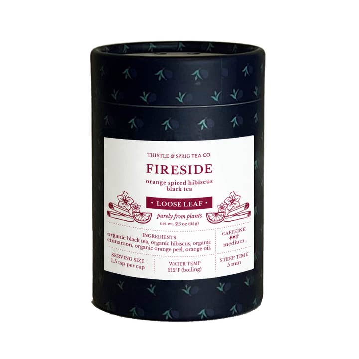 Fireside Holiday Spiced Black Tea, Loose Leaf for wholesale by Thistle & Sprig Tea Company