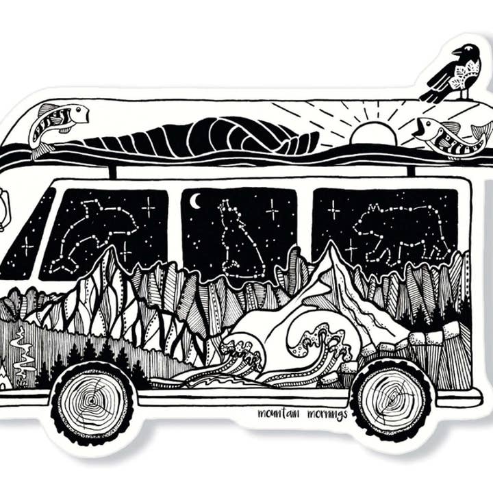 Adesivo Camper Van por atacado de Mountain Mornings