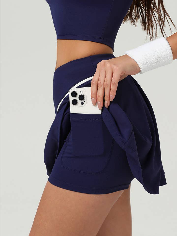 Sodalemon - Wholesale Athletic Skirt - Women's - Summer new high-waisted sports fitness pleated skirt7