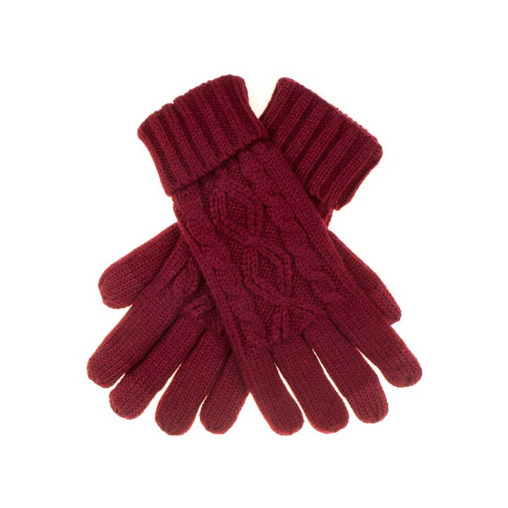 Hana - Vente Gants – femme - Gants à revers pliés en tricot torsadé CC avec doublure6