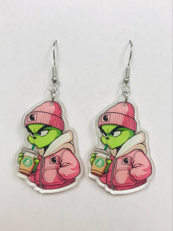 Christmas Coffee Earrings for wholesale by SimpleNGreat