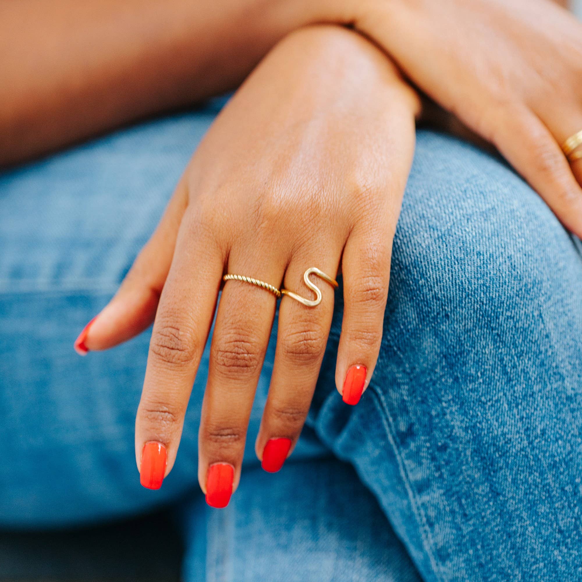 Amsha - Wholesale Band/Stacked Ring - Twine Ring4