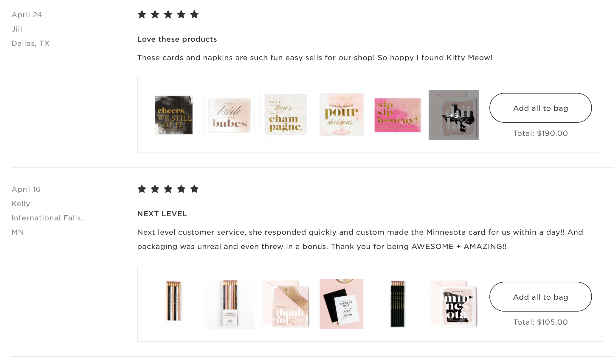 Kitty Meow Boutique - Wholesale Birthday Card - Bosom Buddy Funny Birthday Card - Witty Greeting Card6